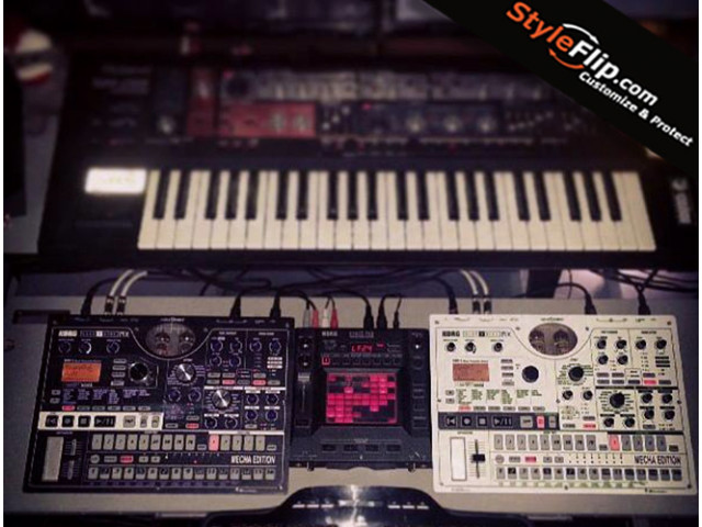 Korg Electribe-MX Custom Styleflip Skin Decal Black White