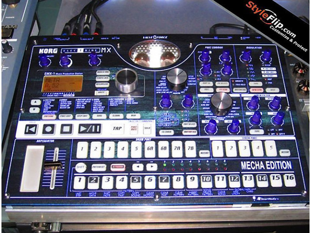 Korg Electribe MXCustom Skin BB Blue Teal Black Mecha Edition