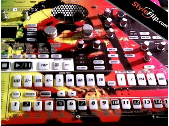 Korg Electribe SX Custom Skin Glitchford Rainbow Pink Mr T