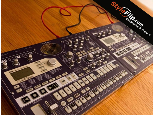 Korg EMX1-ESX1 Custom Styleflip DJ Skin Decal Black