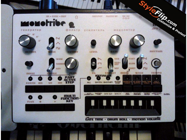 Korg Monotribe Custom Styleflip Skin Decal Simple White