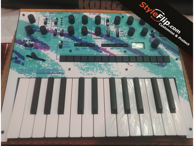 Korg Monologue Decal Skin 90s Design StyleFlip DJ Gear