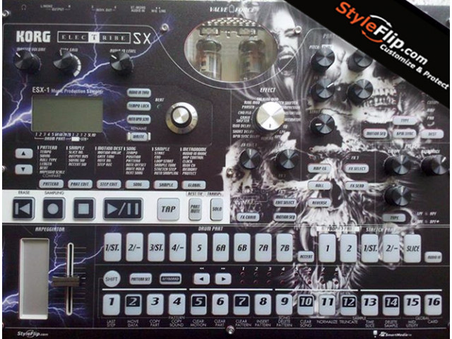 Lightning Skull Korg Electribe-SX Custom Styleflip Skin
