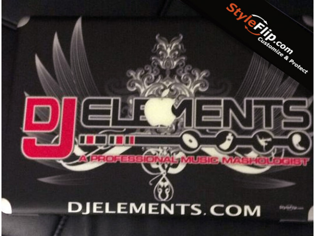 MacBook Pro Custom Skin DJ Elements Black Abstract Feathers