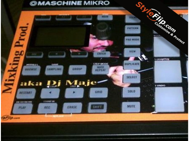 Maschine Mikro DJ Maje Custom Orange And Black Skin