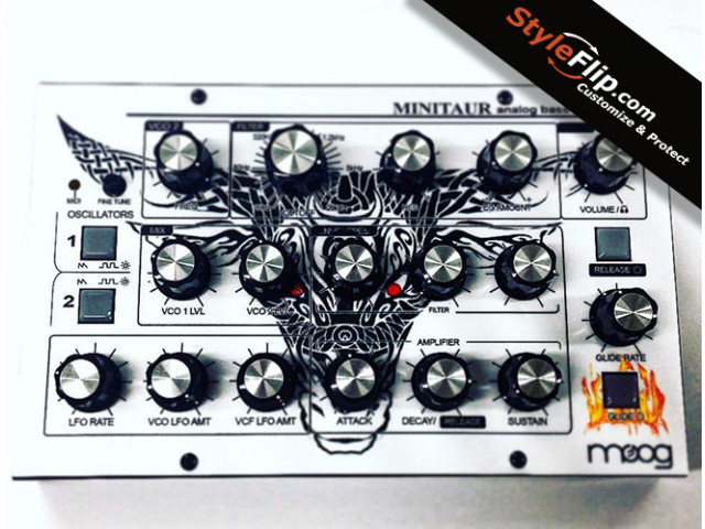 Moog Minitaur Analog Bass Synth Minimal Bull Pattern Skin