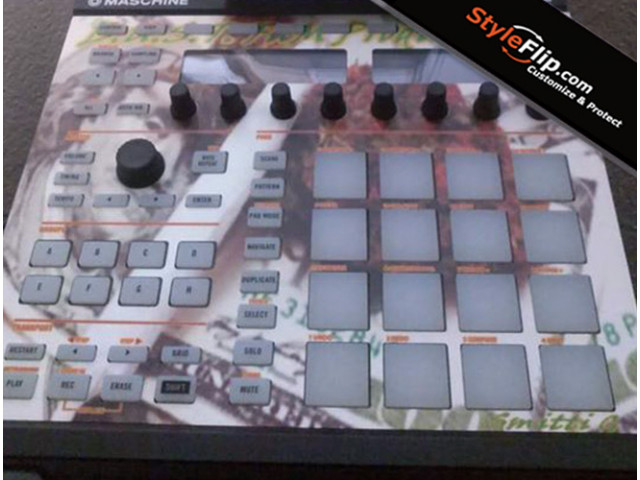 NI-Maschine Custom Styleflip Skin White Decal Money