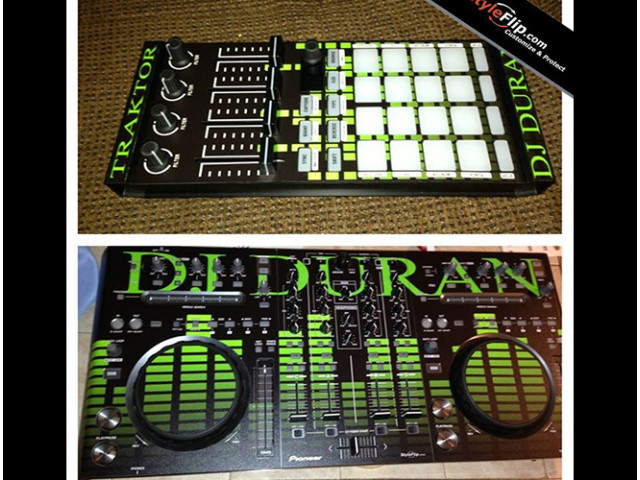 NI Traktor Kontrol F1 Pioneer DDJ T1 DJ Duran Volume Green Skin