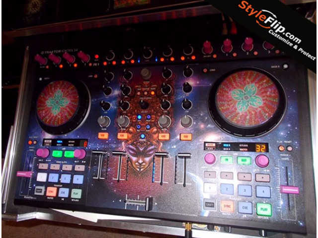 NI TraktorKontrol-S4 Custom Styleflip Skin Decal Psych