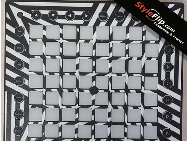 Novation LaunchPad Pro Custom Skin Black White Pattern Design