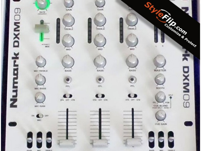 Numark DXM09 Styleflip Custom Skin Decal All White