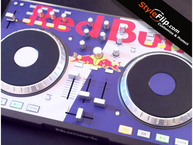 Numark Mixtrack Blue & White Redbull Custom Skin Decal