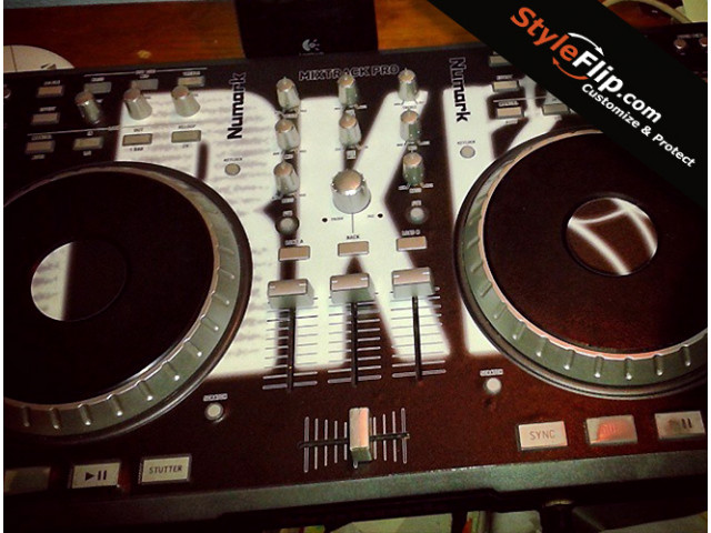 Numark Mixtrack Pro Custom Skin RKL Black White Font