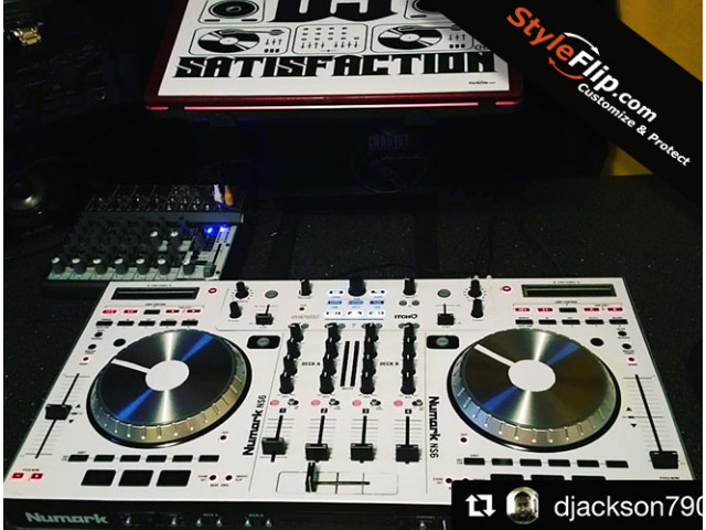 Numark NS6 Custom Skin White Minimal Clean DJ Satisfaction