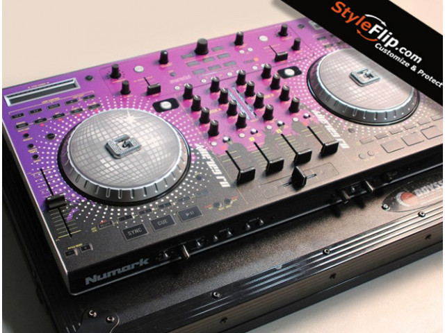 Numark NS6 Custom Styleflip Skin Decal Purple Disco 2