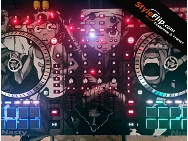 Numark NS7 II Custom Styleflip Skin B&W Cartoon Characters