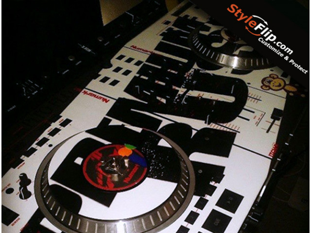 Numark NS7 Styleflip Custom Skin Flo White Minimal