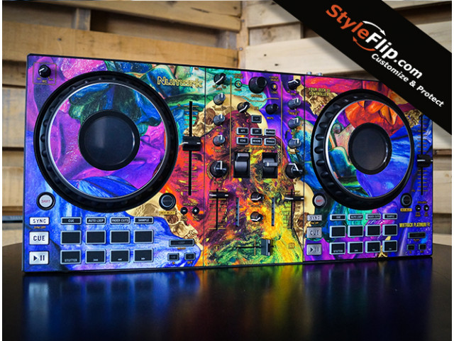 Numark Platinum FX Custom Skins Skeleton Abstract