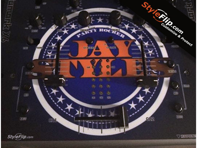 Numark X6 Styleflip Jay Styles Logo Blue Orange Stars