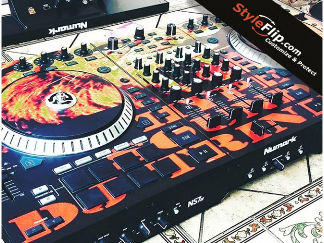 Numark NS7 Custom Skin Decal StyleFlip Fire DJ Sleek
