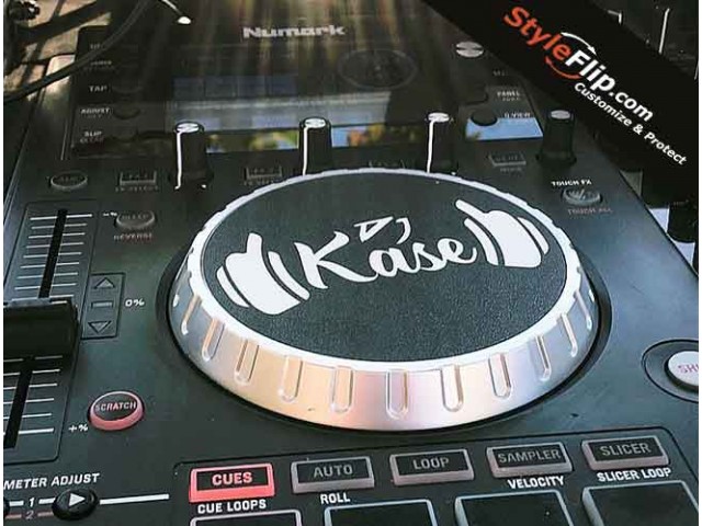 Numark NS7 Platter Custom Skin Decal Black StyleFlip DJ Kase