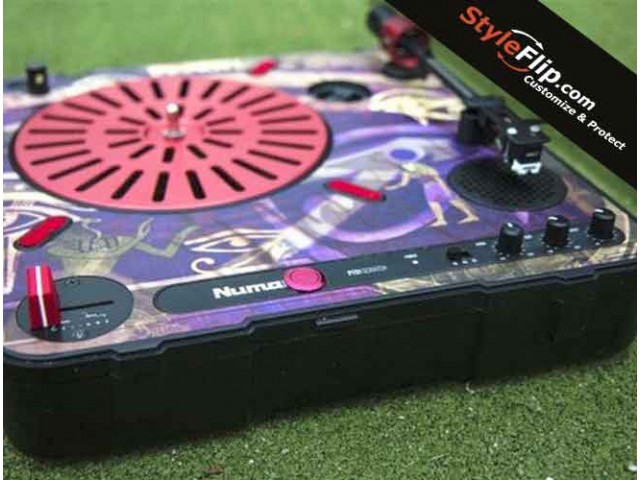 Numark PT01 USB Custom Styleflip Skin Purple Psychedelic 1