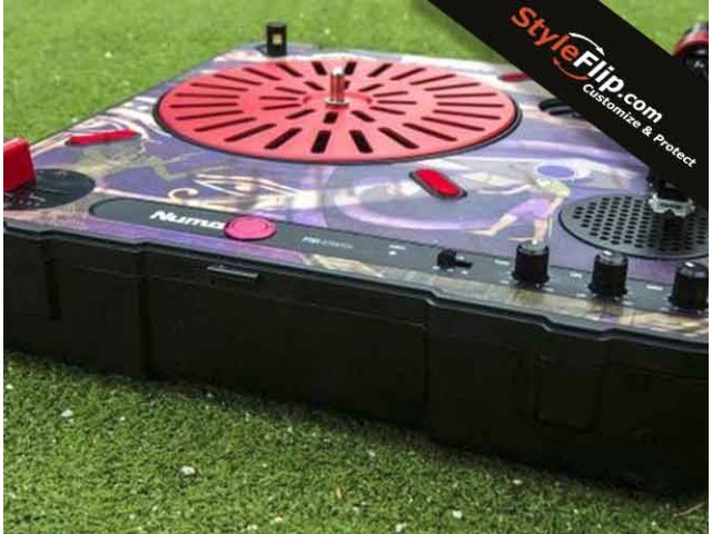Numark PT01 USB Custom Styleflip Skin Purple Psychedelic 2