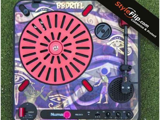 Numark PT01 USB Custom Styleflip Skin Purple Psychedelic 3