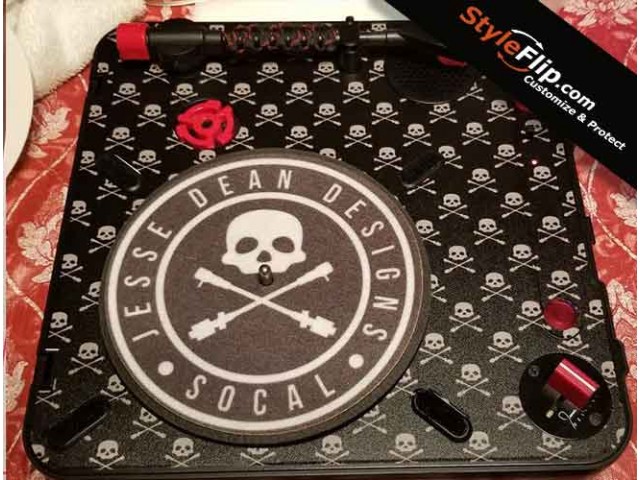 Numark PT 01 Scratch Custom StyleFlip Skin Design Skull