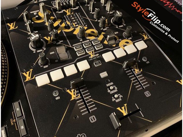 Numark Scratch Custom Skin StyleFlip Supreme Black Gold DJ Decal