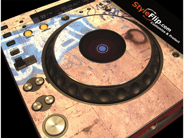 Pioneer CDJ 1000 MK2 MK3 Wood Graffiti Styleflip Custom
