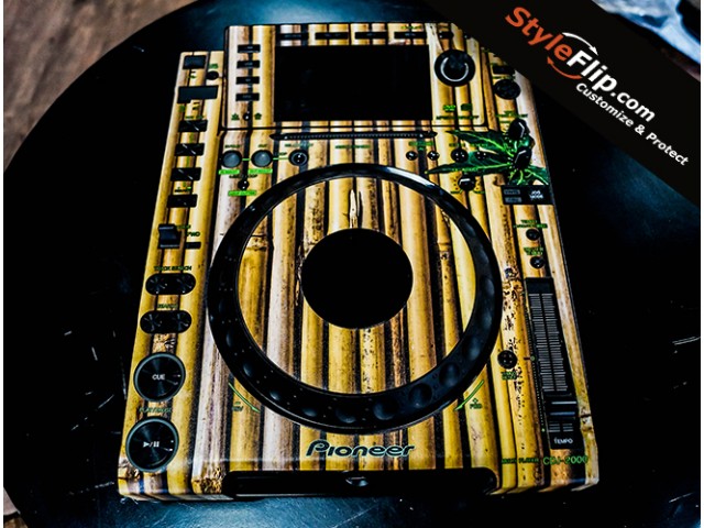 Pioneer CDJ-2000 Custom Styleflip Skin Bamboo