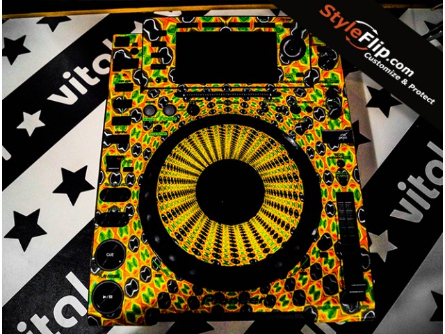 Pioneer CDJ-2000 Custom Styleflip Skin Trippy Design