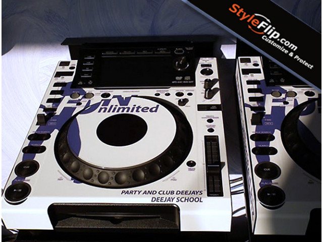 Pioneer CDJ-2000 Styleflip Custom Skin White Purple