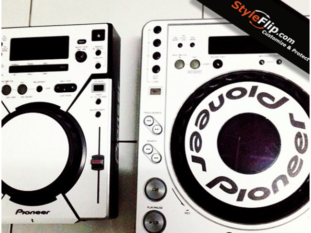 Pioneer CDJ 400 Styleflip Custom Skin Decal All White