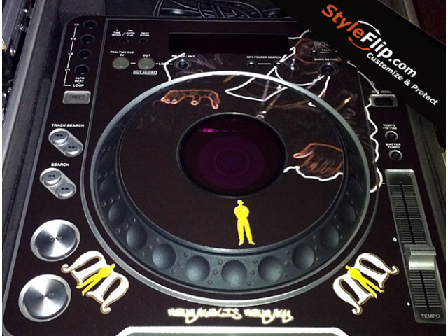Pioneer CDJ 800 MK1 Black Custom Styleflip DJ Decal