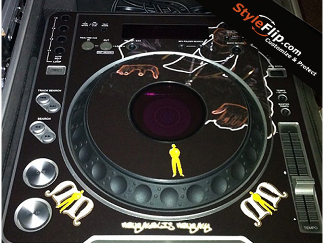 Pioneer CDJ 800 MK2 Black Yellow Custom Styleflip Skin