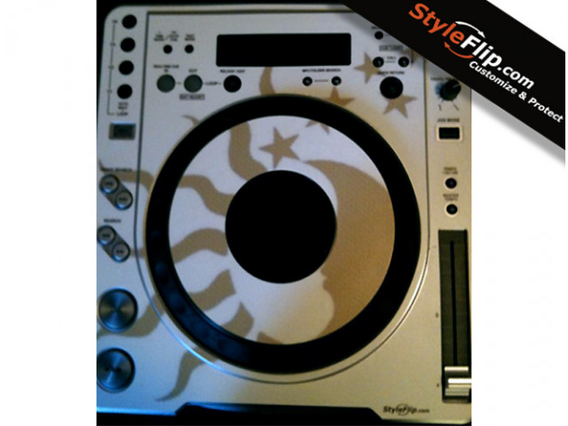 Pioneer CDJ 800 MK2 Skin Styleflip White Moon Stars Sun