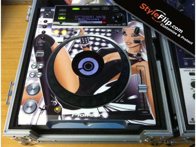 Pioneer CDJ 850 Custom Grey Hair Chick Black Dress Dancer