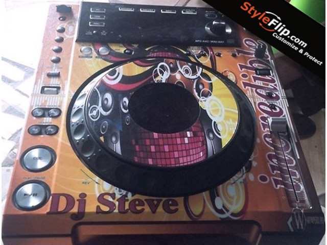 Pioneer CDJ 900 Styleflip Custom Decal DJ Steve Orange