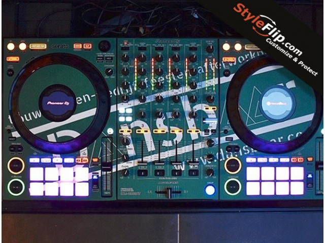Pioneer DDJ 1000 SRT Custom Skin Decal Green Clean Design Minimal