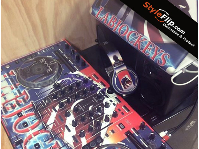 Pioneer DDJ SX & Beats Pro Model Custom Skin Red White Blue