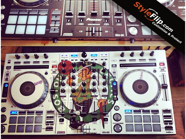 Pioneer DDJ-SX Custom Styleflip Skin Decal Boston