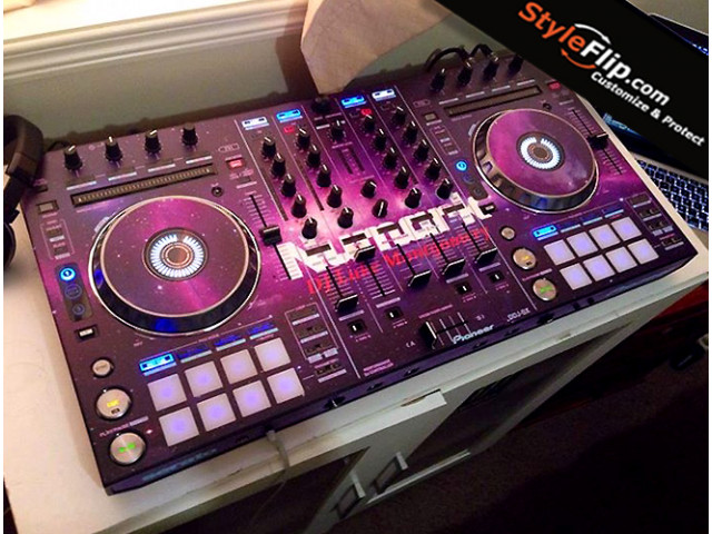 Pioneer DDJ-SX Custom Styleflip Skin Decal Purple Stars