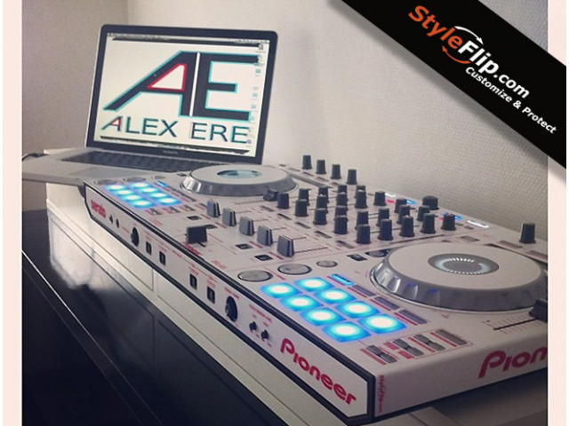 Pioneer DDJ SX Styleflip Custom All White Skin Decal Alex