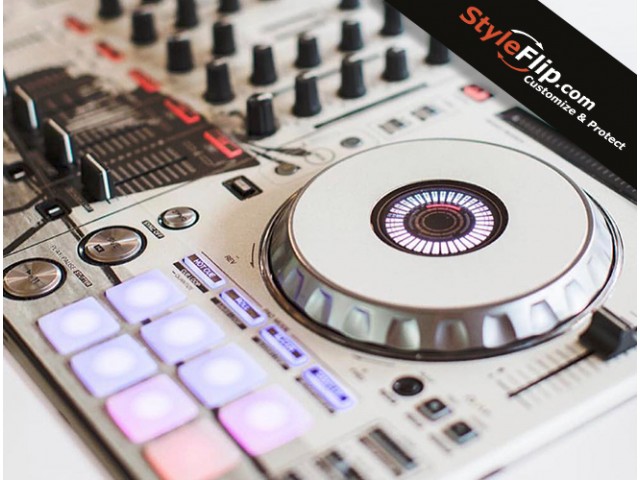 Pioneer DDJ SX2 White Design Purple Glow Custom Skin