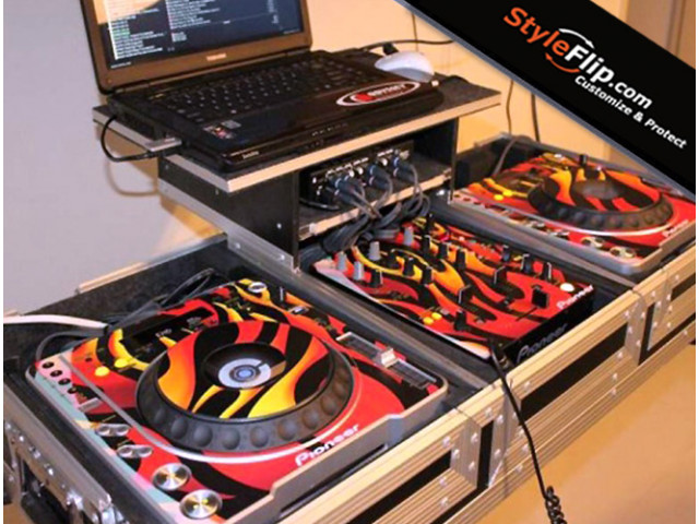 Pioneer DJM-400 Styleflip Custom Flame Skin DJ Brandx