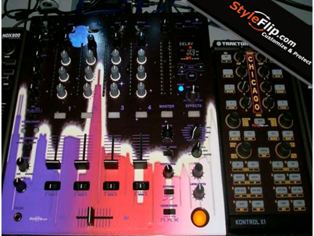 Pioneer DJM-700 Styleflip Custom DJ Skin PurpleRed