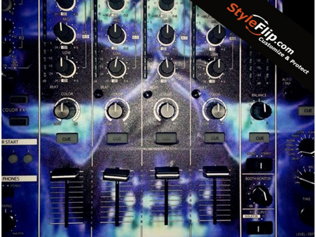 Pioneer DJM 800 Custom Styleflip Decal Blue Skull