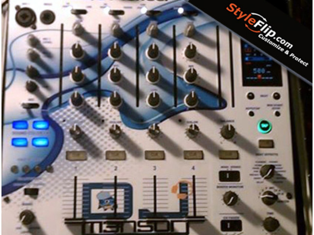 Pioneer DJM 800 Custom White And Blue Styleflip Skin